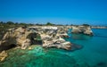 Torre SantÃ¢â¬â¢Andrea, Rocky beach in Puglia, Italy Royalty Free Stock Photo